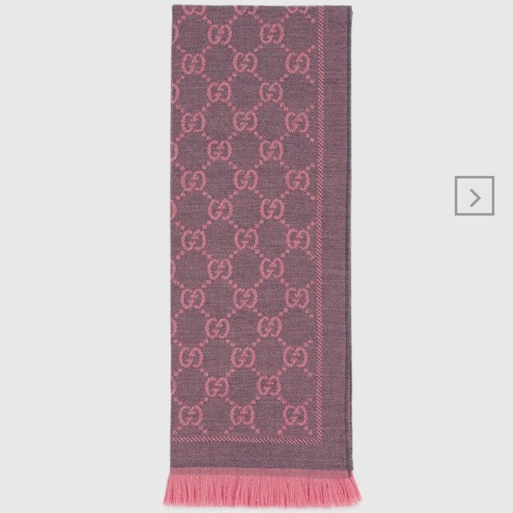 GG Womens Wool Scarf Graphite/Pink - NEW
WITH TAGS